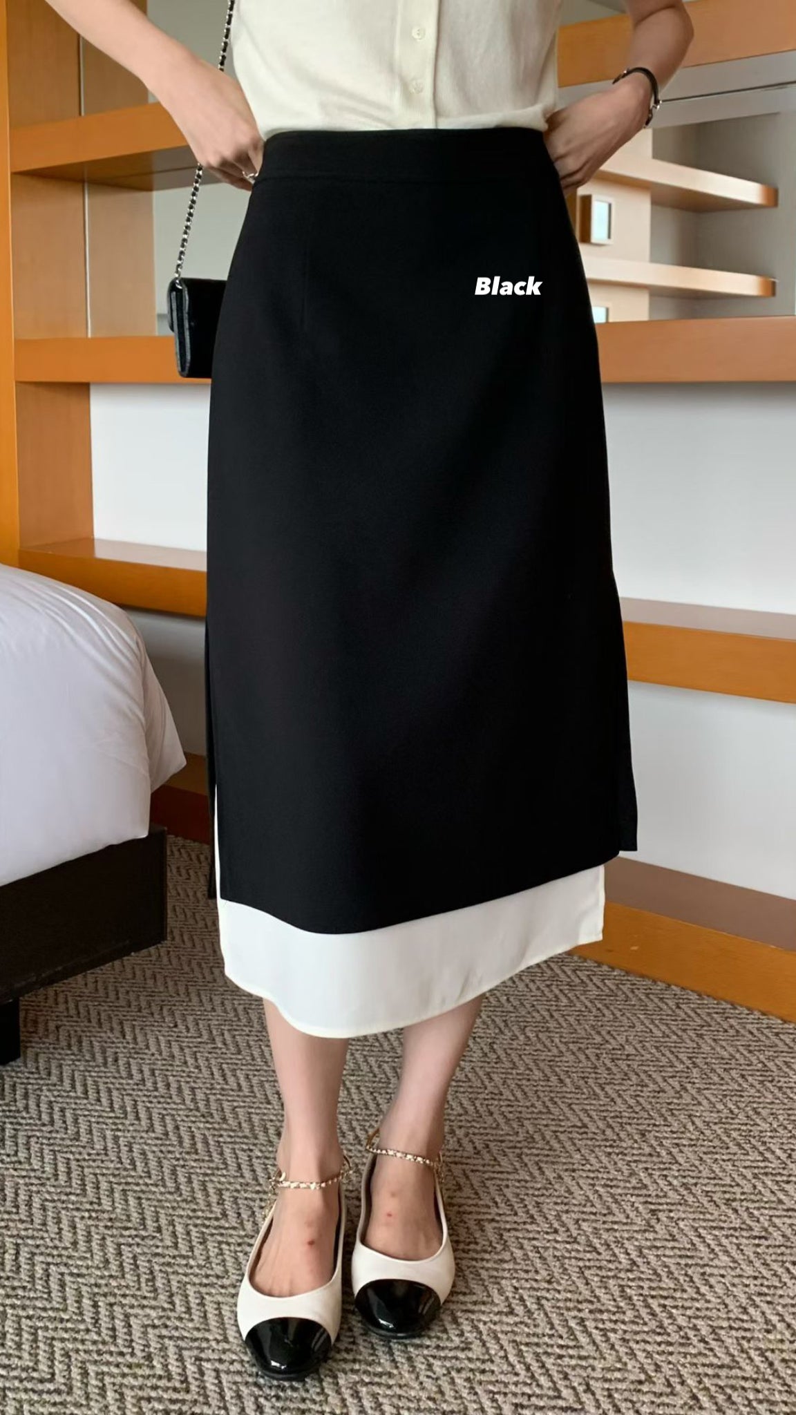 Quality Two Tone Elastic Skirt (9-11Sep超抵價$398, 之後批發價$448)