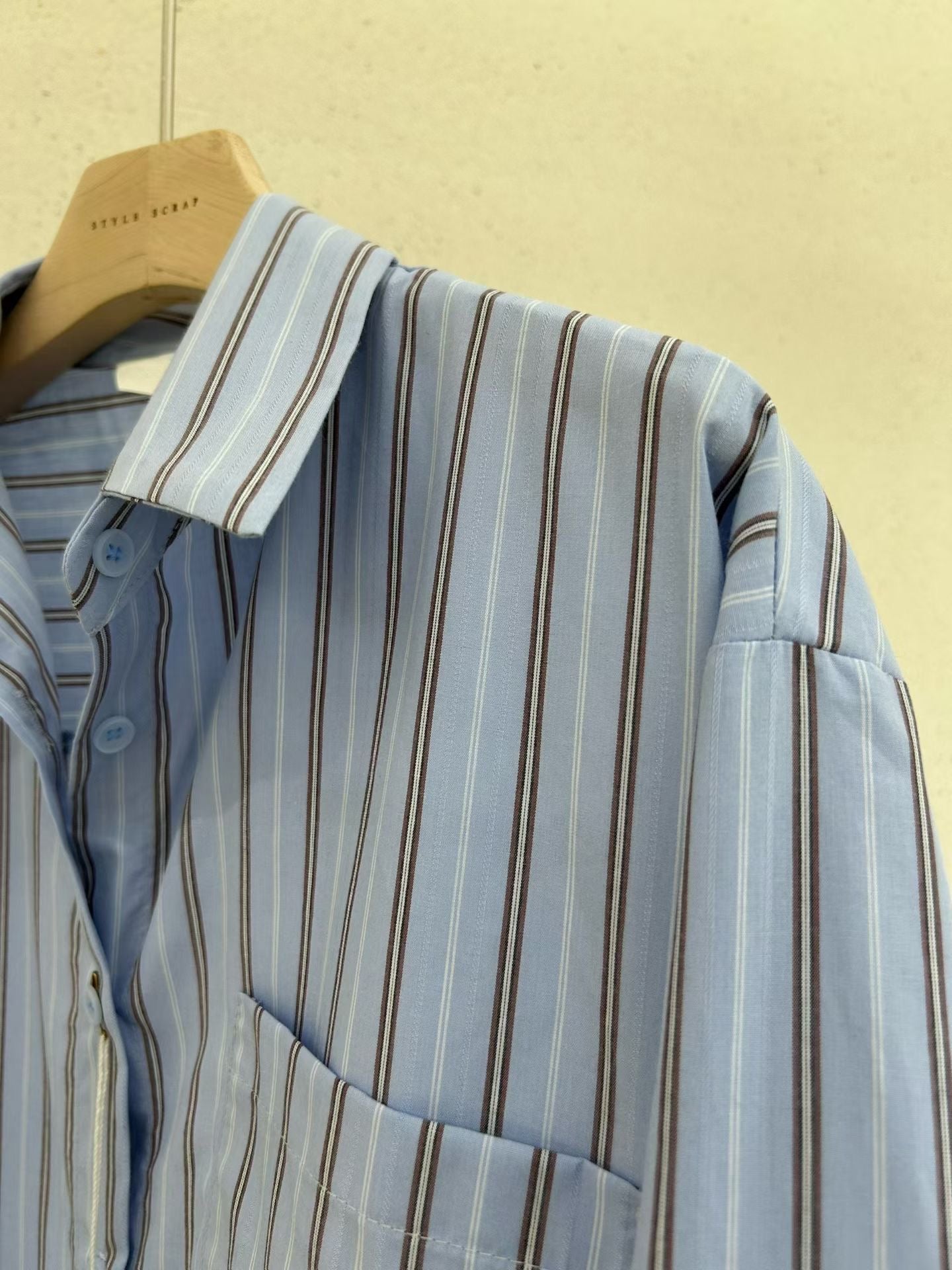Autumn Embossed Stripe Shirt