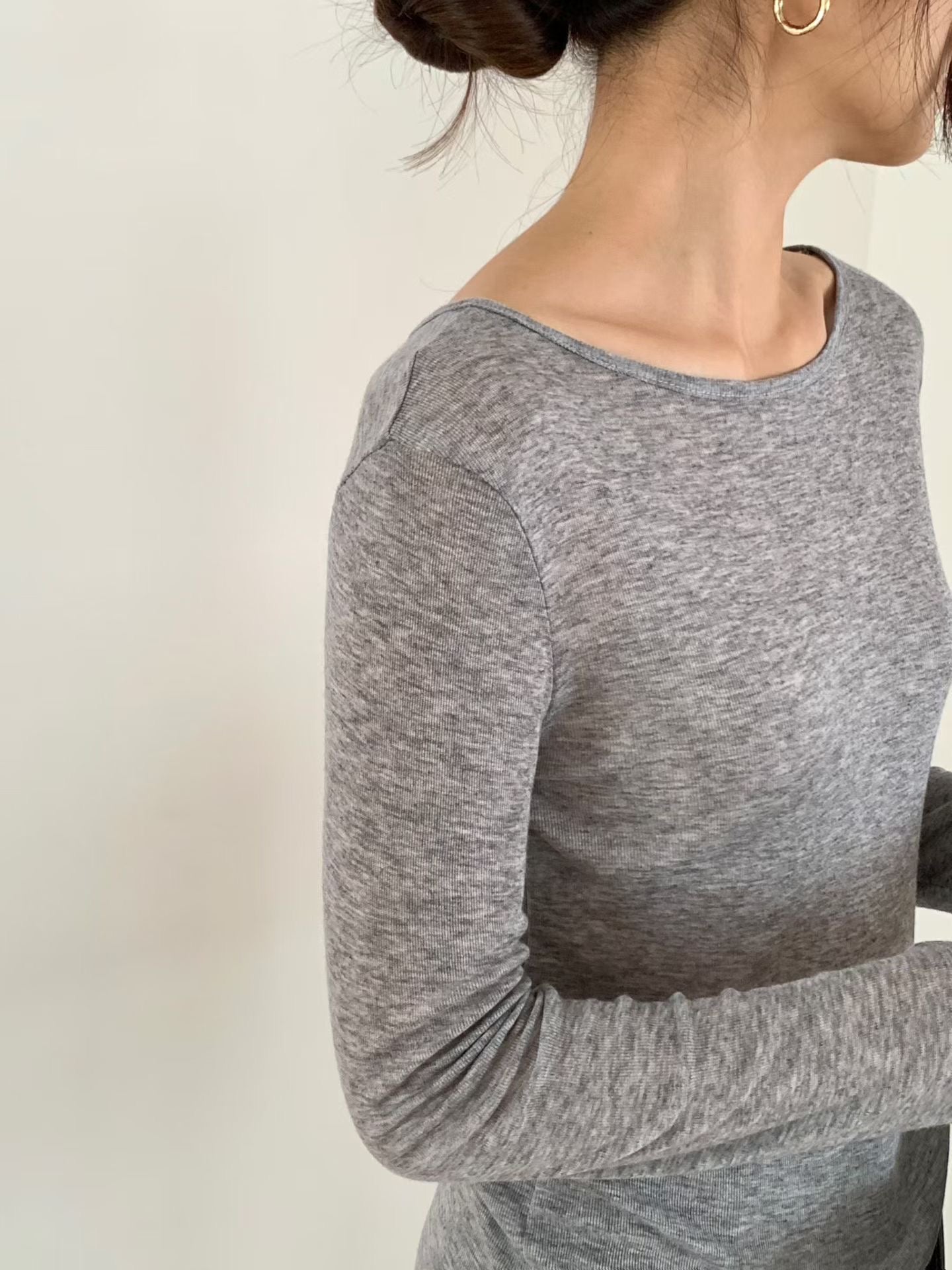 Nice Collar Thin Long Sleeve Tee (加購$188)