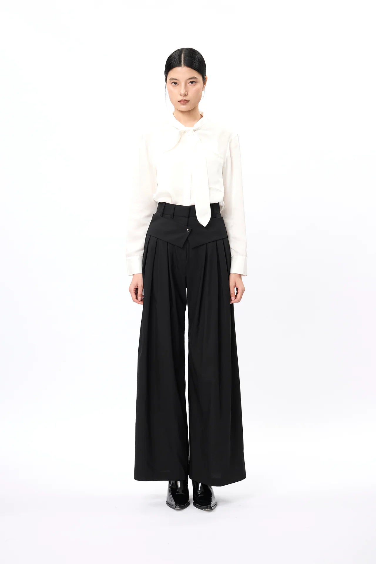 Self Tie Glossy Shirt