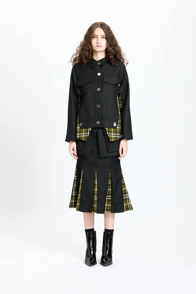 Plaid Inner Layer Wool Jacket