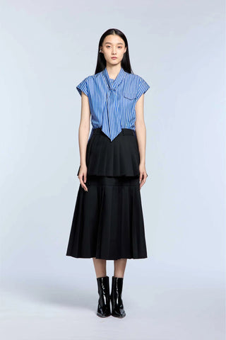Self-Tie Stripe Shirt