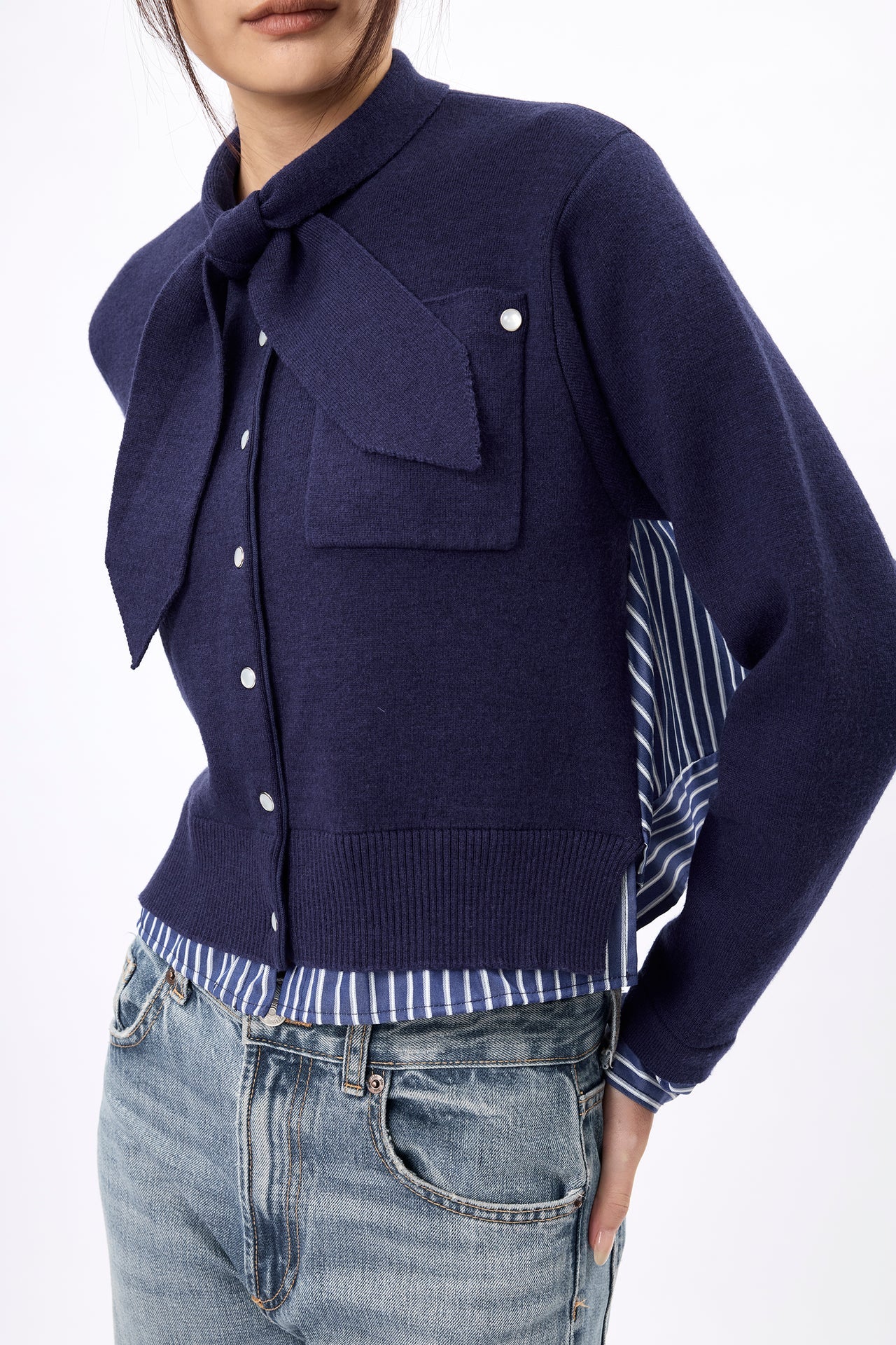 Self-Tie Flare Cardigan