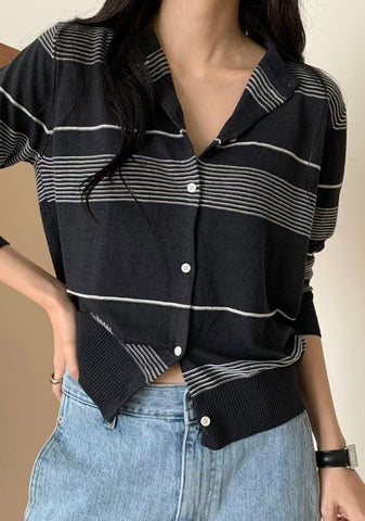 Embossed Stripe Cardigan (1-5Apr$298, 之後批發價$368）