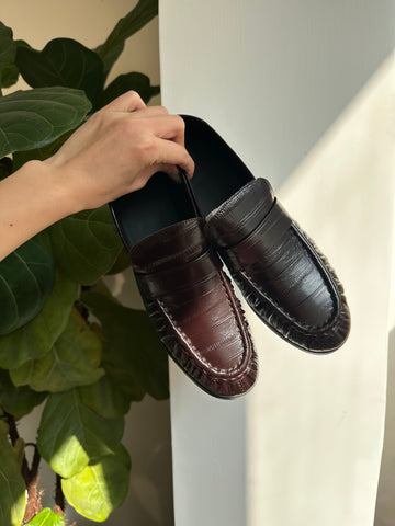 Croc Effect Leather Loafer  (14-16Jan $498, 之後批發價$598）