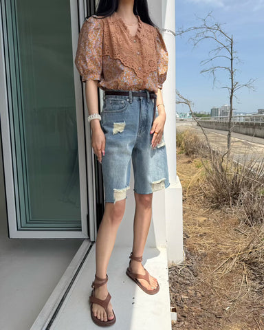 Broken Bermuda Denim Shorts (30Apr-2May $498, 之後批發價$568）