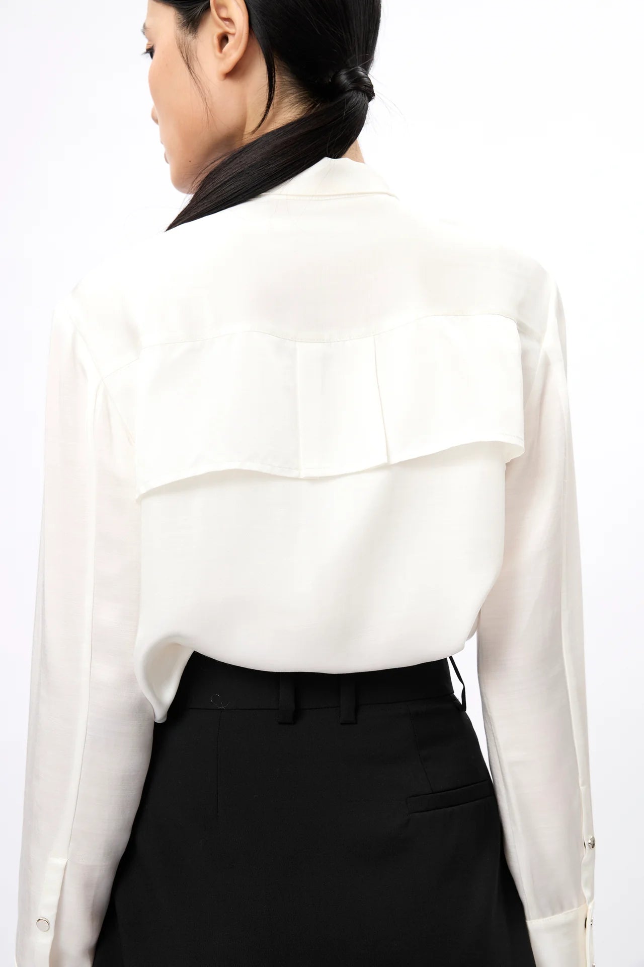 Self Tie Glossy Shirt