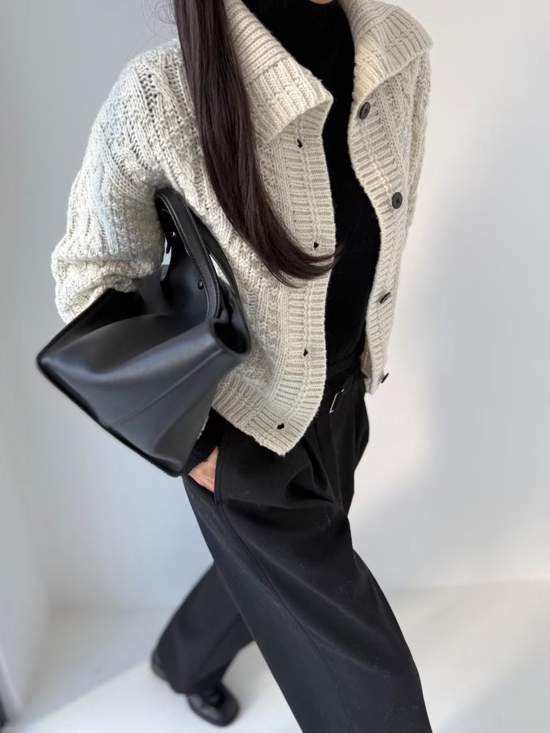 Unique Cable Knit Cardigan