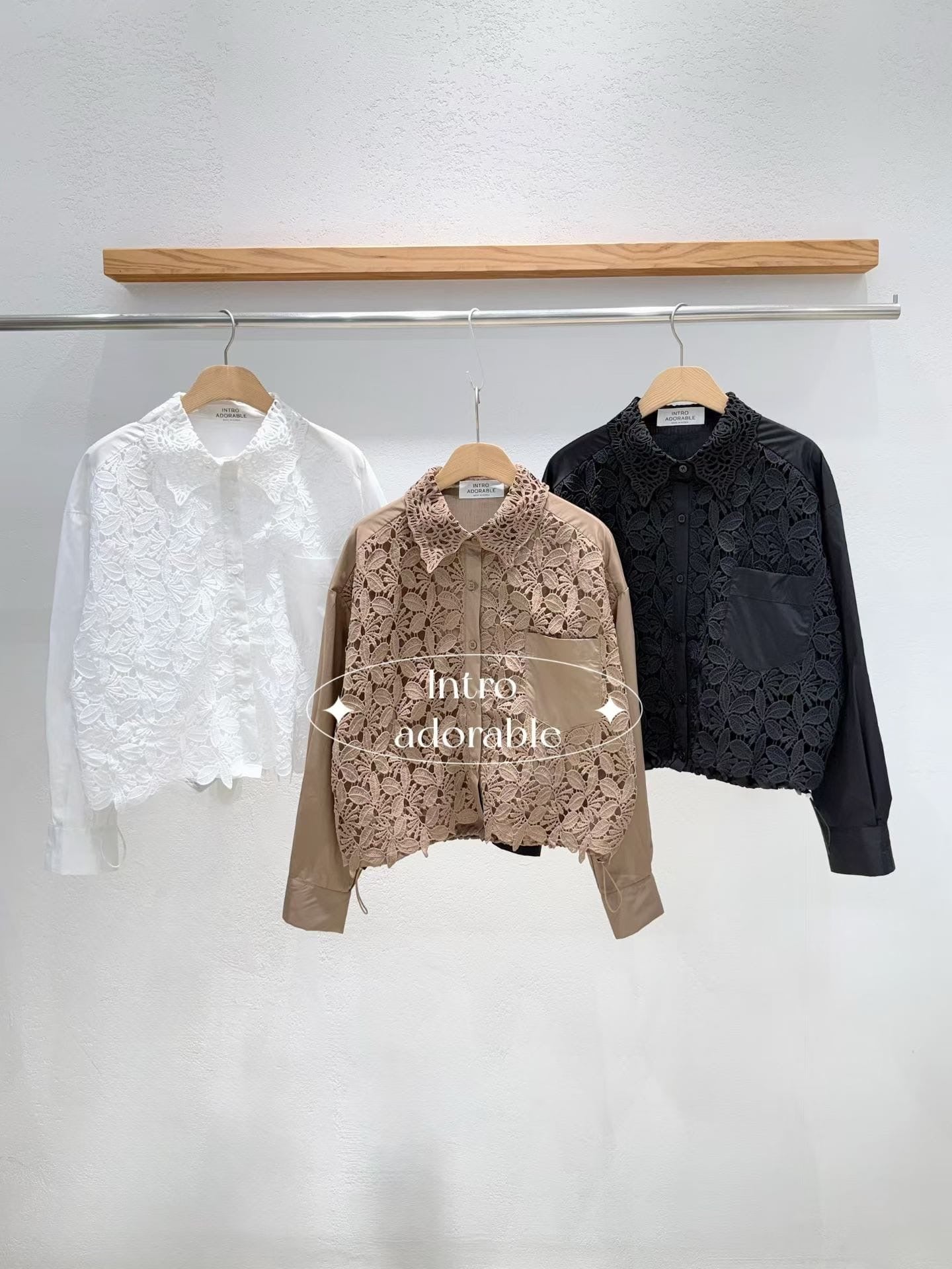 Lace Pocket Cropped Shirt (8-10Oct超抵價$368, 之後批發價$398)