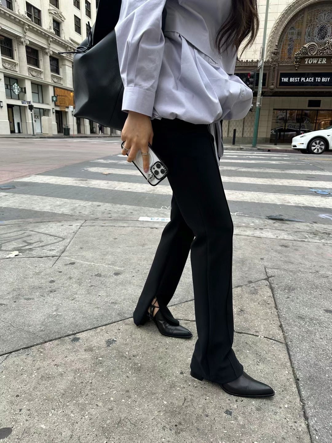 Super Slim Slit Flare Pants