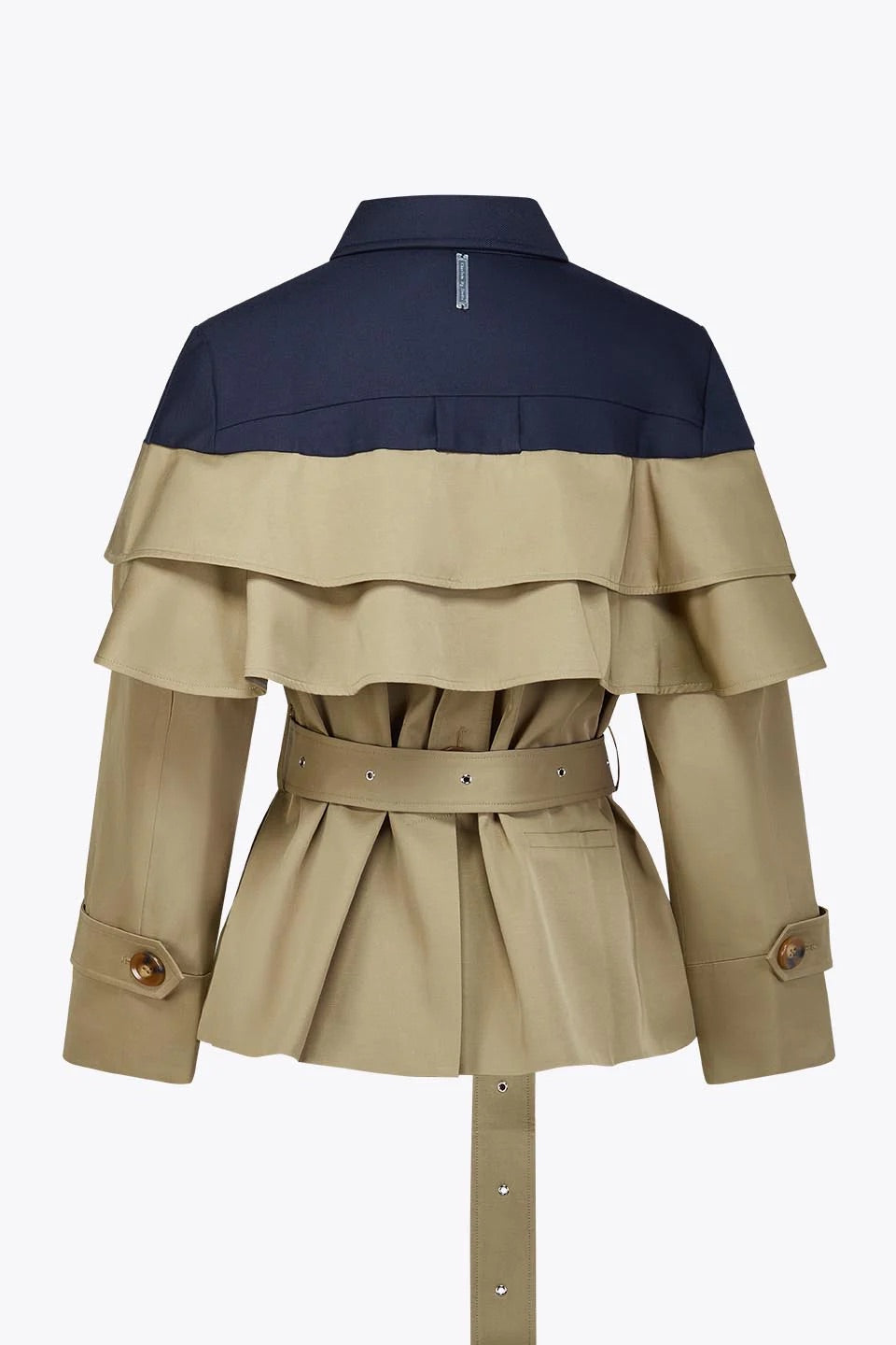 Back Ruffles Short Trench