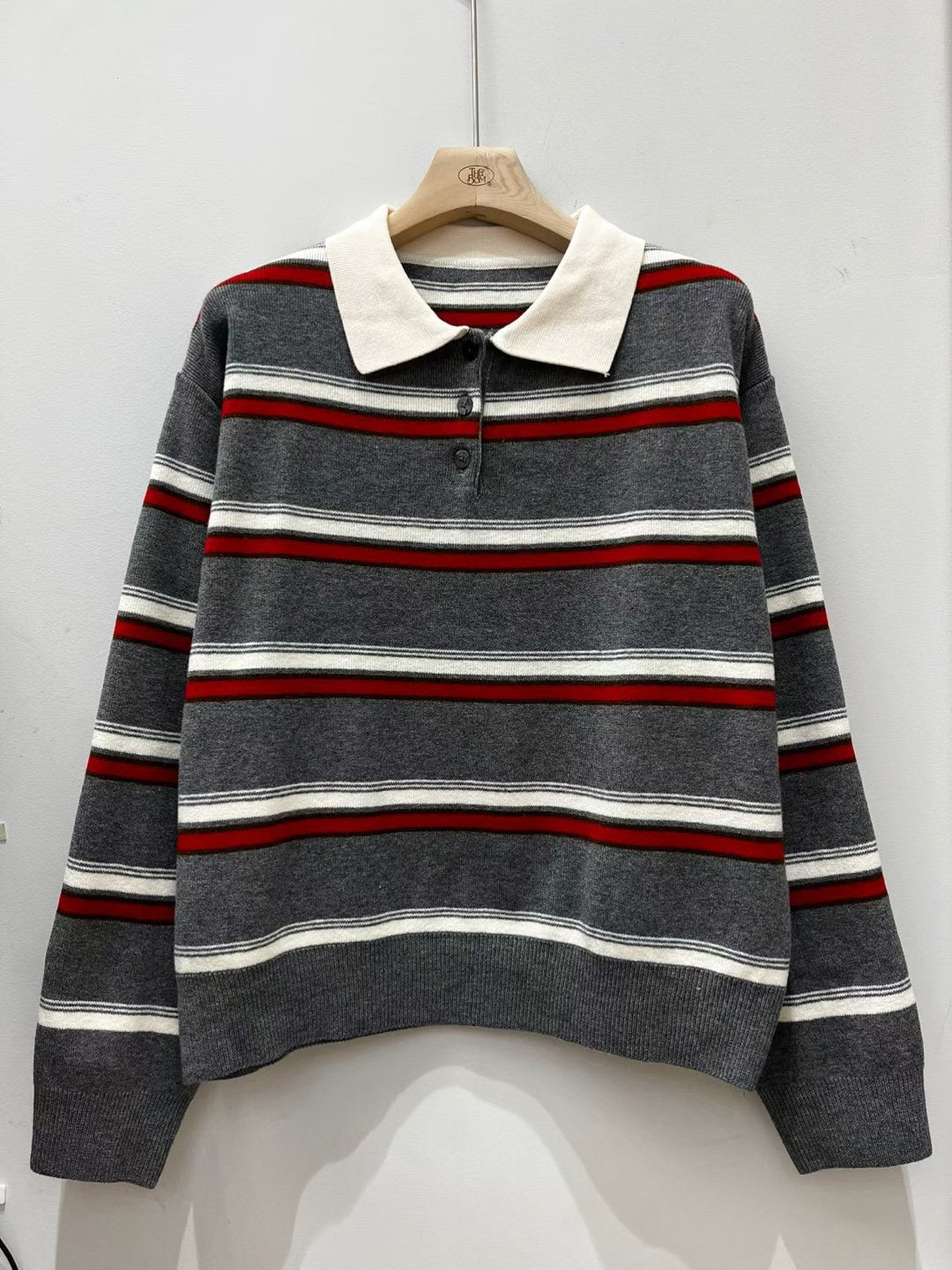 Polo Stripe Knit Top