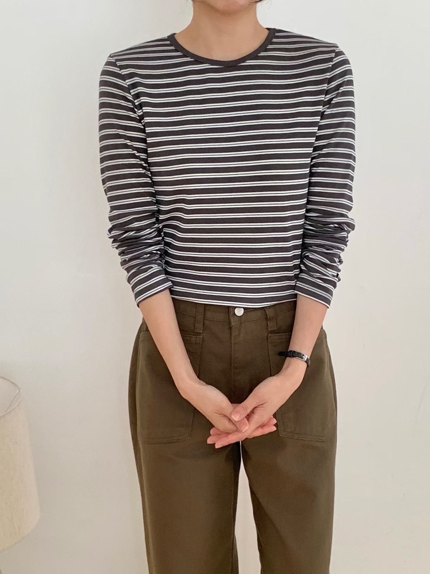 Ribbed Stripe Tee (加購$188)