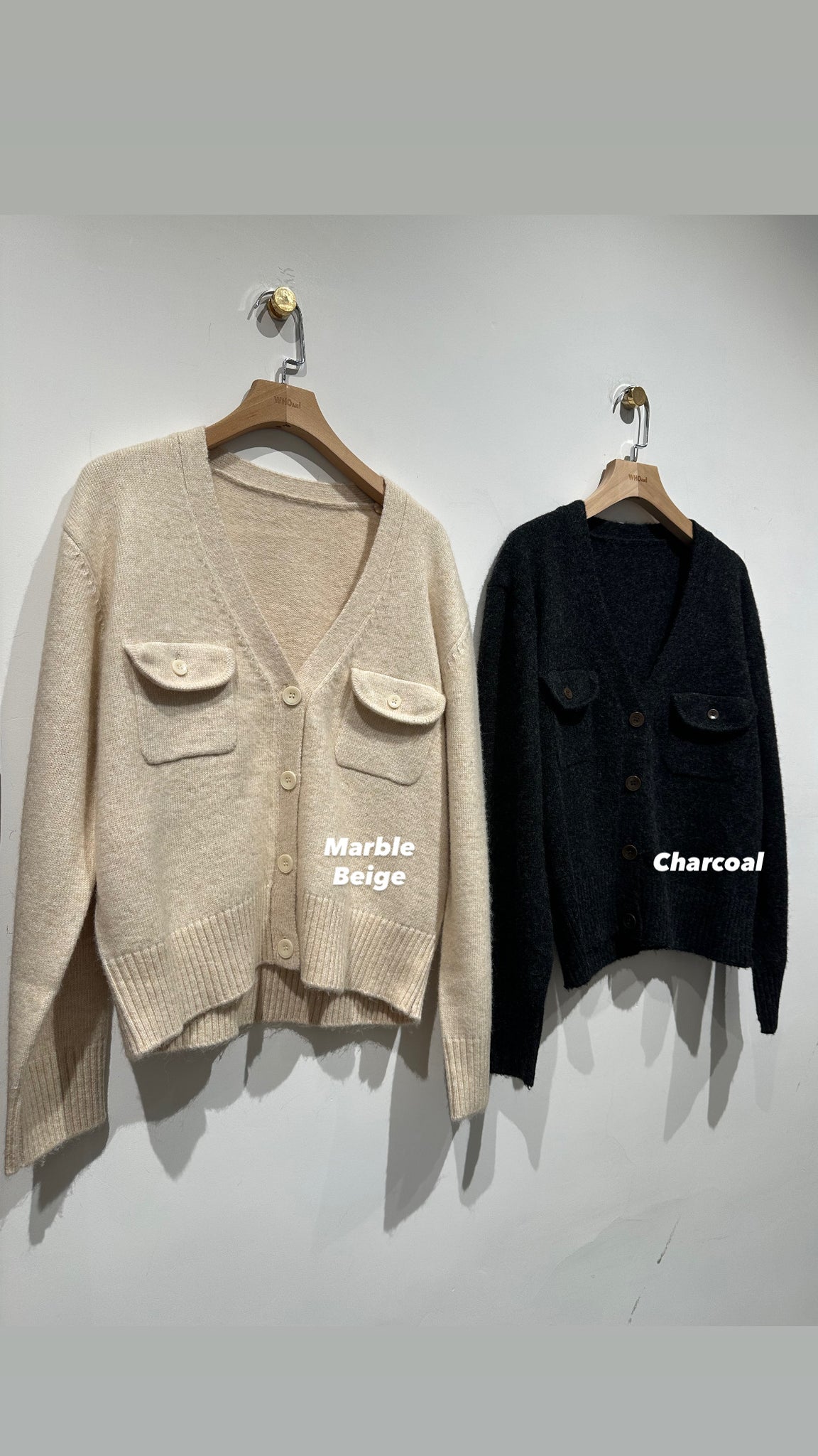 Flap Pocket V Neck Cardigan  (15-17Oct超抵價$398, 之後批發價$468)
