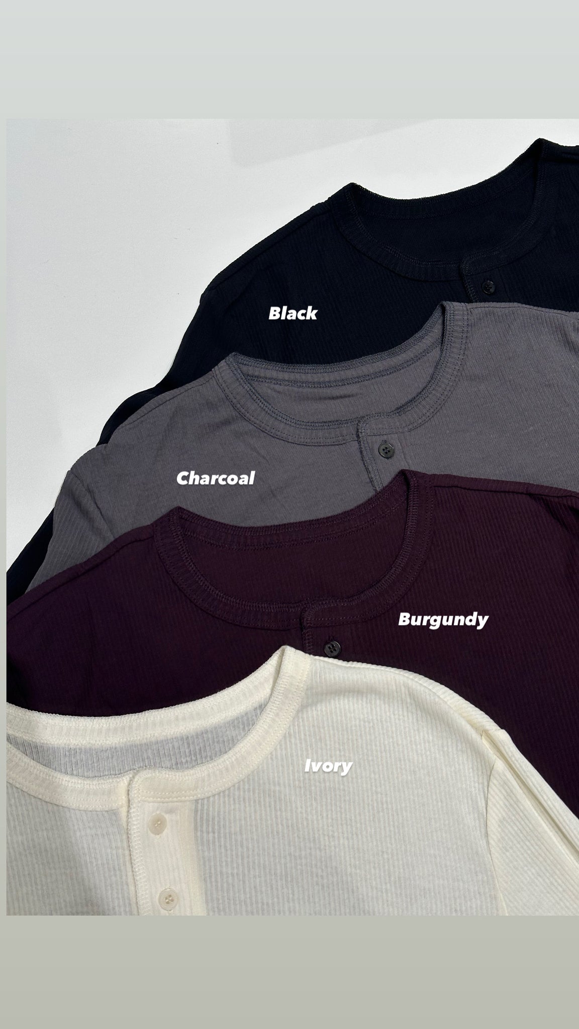 Must Have Button Ribbed Cool Tee (2-4Sep 超抵價$248, 之後批發價$298)
