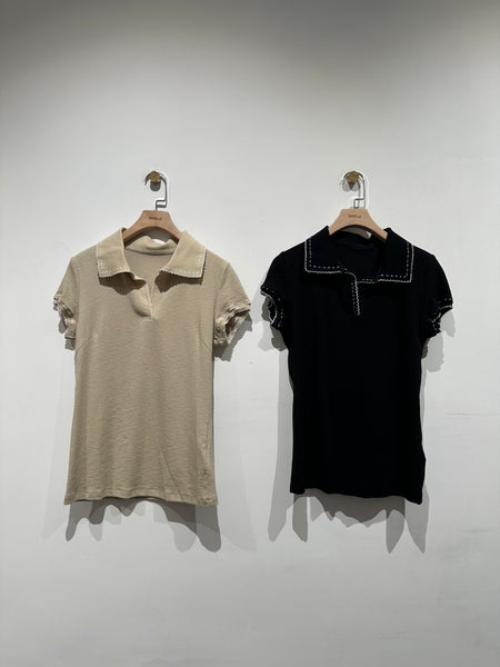 Embroidered Hem Polo Top (30Apr-2May $268, 之後批發價$348）