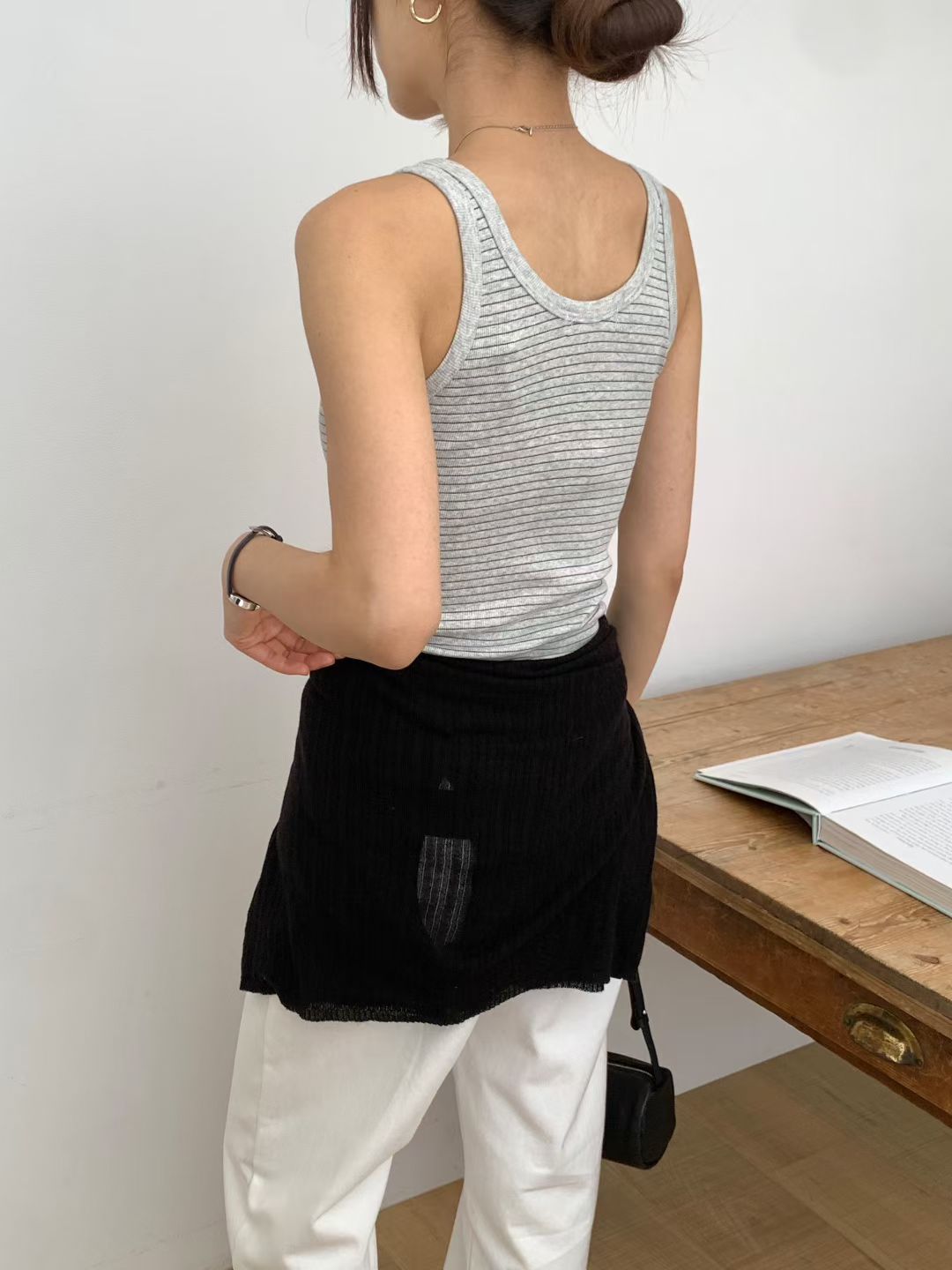 Slim Stripe Vest (加購$148)