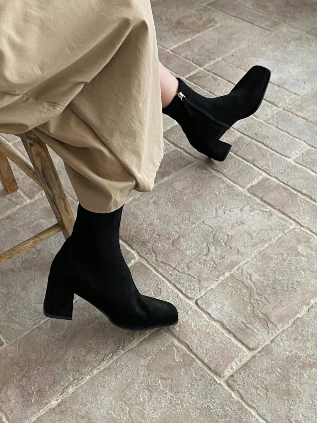 Nice Suede Socks Boots