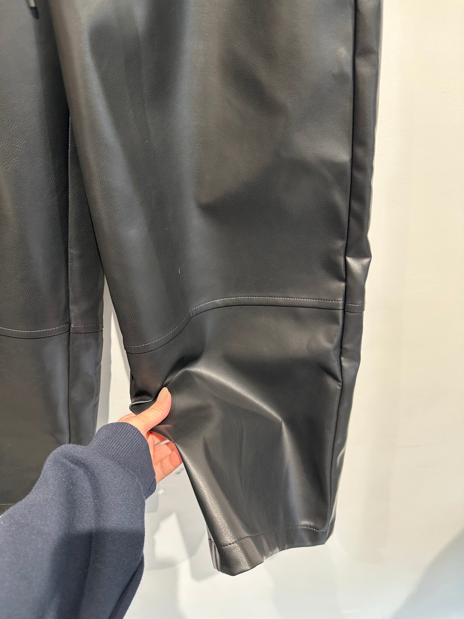 Boxy Faux Leather Pants