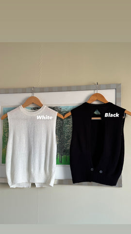 open back knit vest