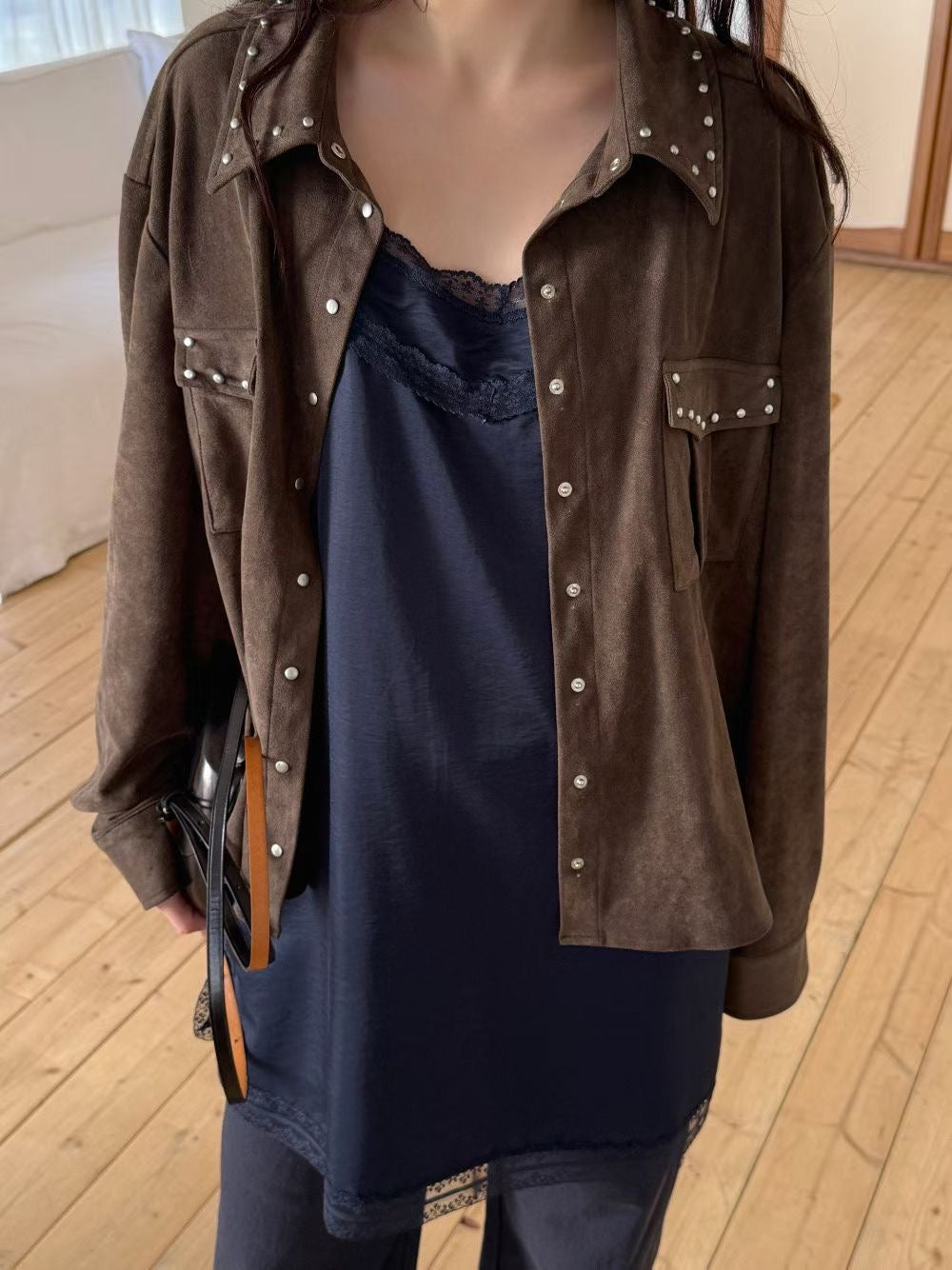 Must Buy Stud Suede Jacket