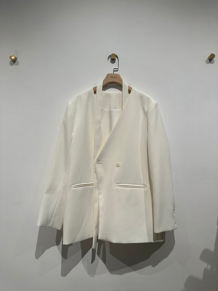 Collarless Blazer Ivory (9-11Jul 超抵價$598, 之後批發價$698)