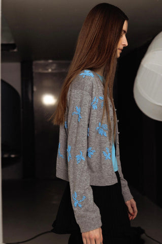 Flower Beaded Cardigan
