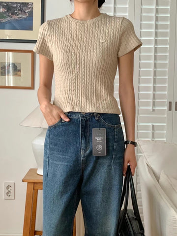 Cable Knit Just Fit Top