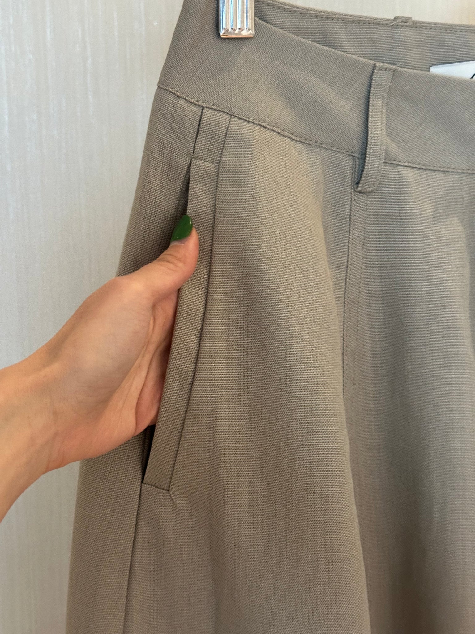 Linen Mixed Barrel Pants