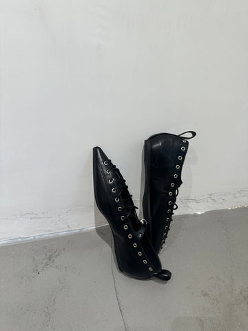 Cool Lace Up Pointed Flats  (限時超抵快閃價$398至今晚23:59, 18-20Jun 超抵價$428, 之後批發價$468)