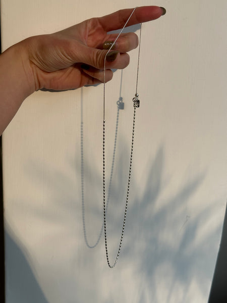 925 Silver Adjustable Oval Classy Necklace 22"