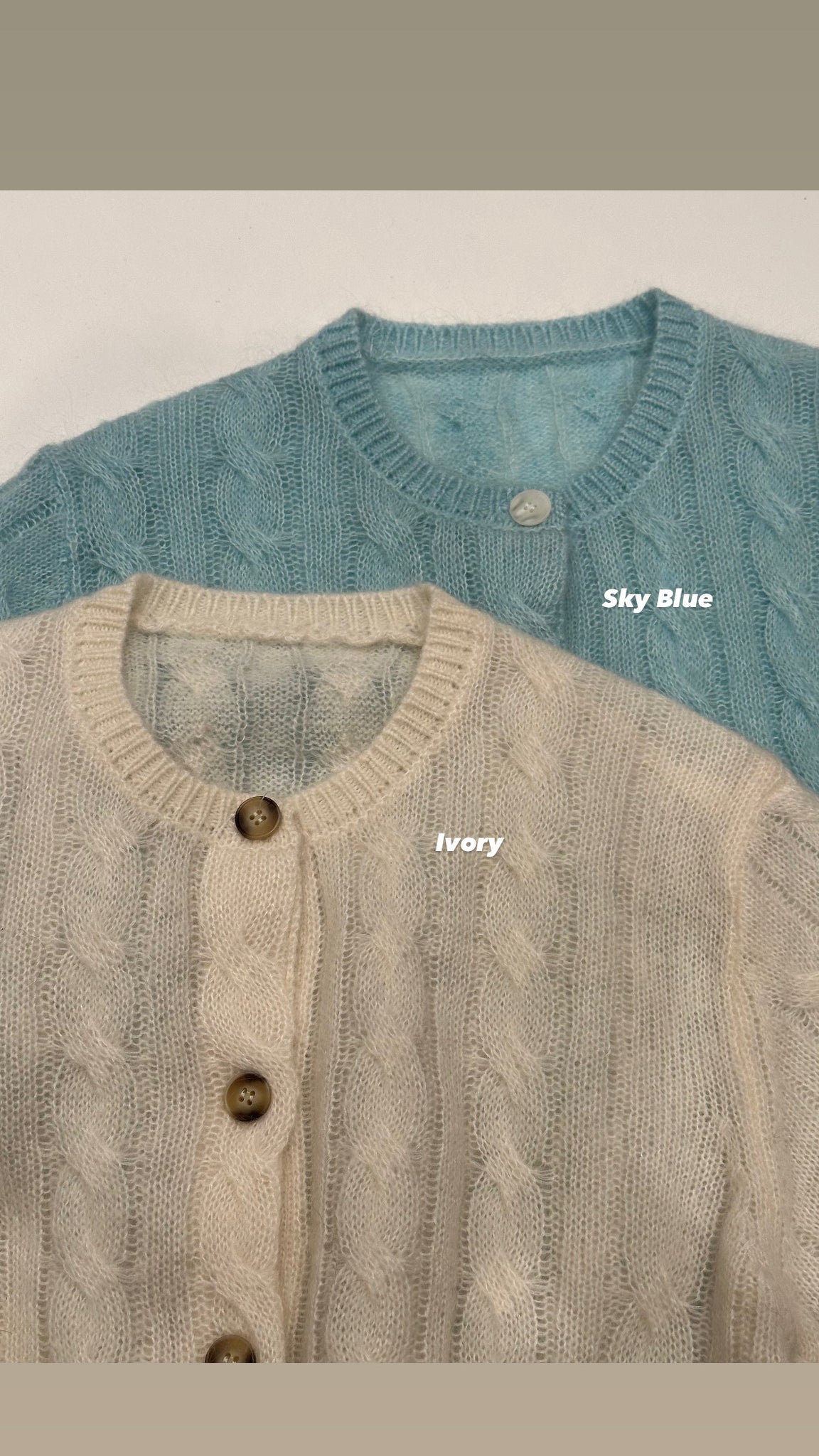 Fluffy Spring Cable Knit Cardigan (15-18Jan $398, 之後批發價$468）