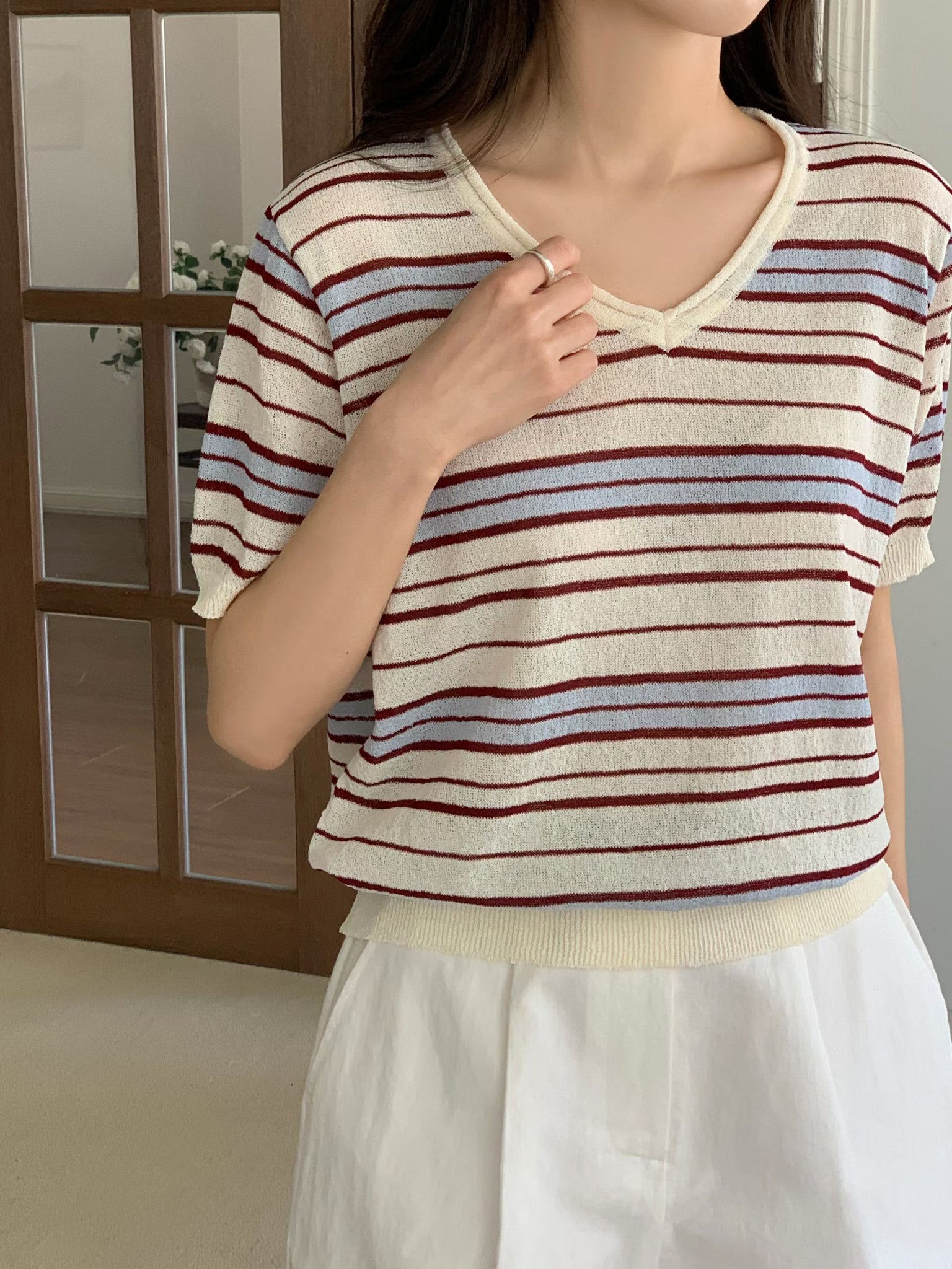 Stripe Grains Knit Top (18-20Jun 超抵價$268, 之後批發價$298)