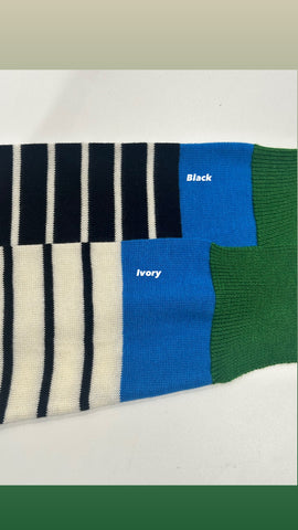 Button Stripe Knit Top