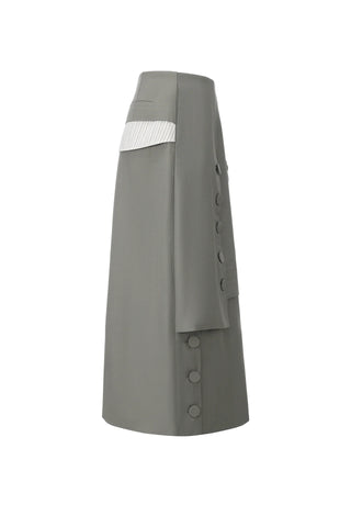 Button Slit Skirt