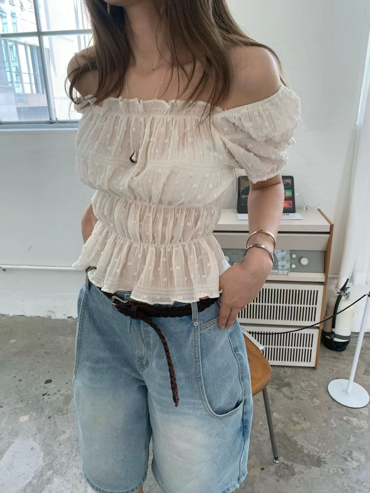 Embossed Dot Two Way  Top (30Apr-2May $398, 之後批發價$468）