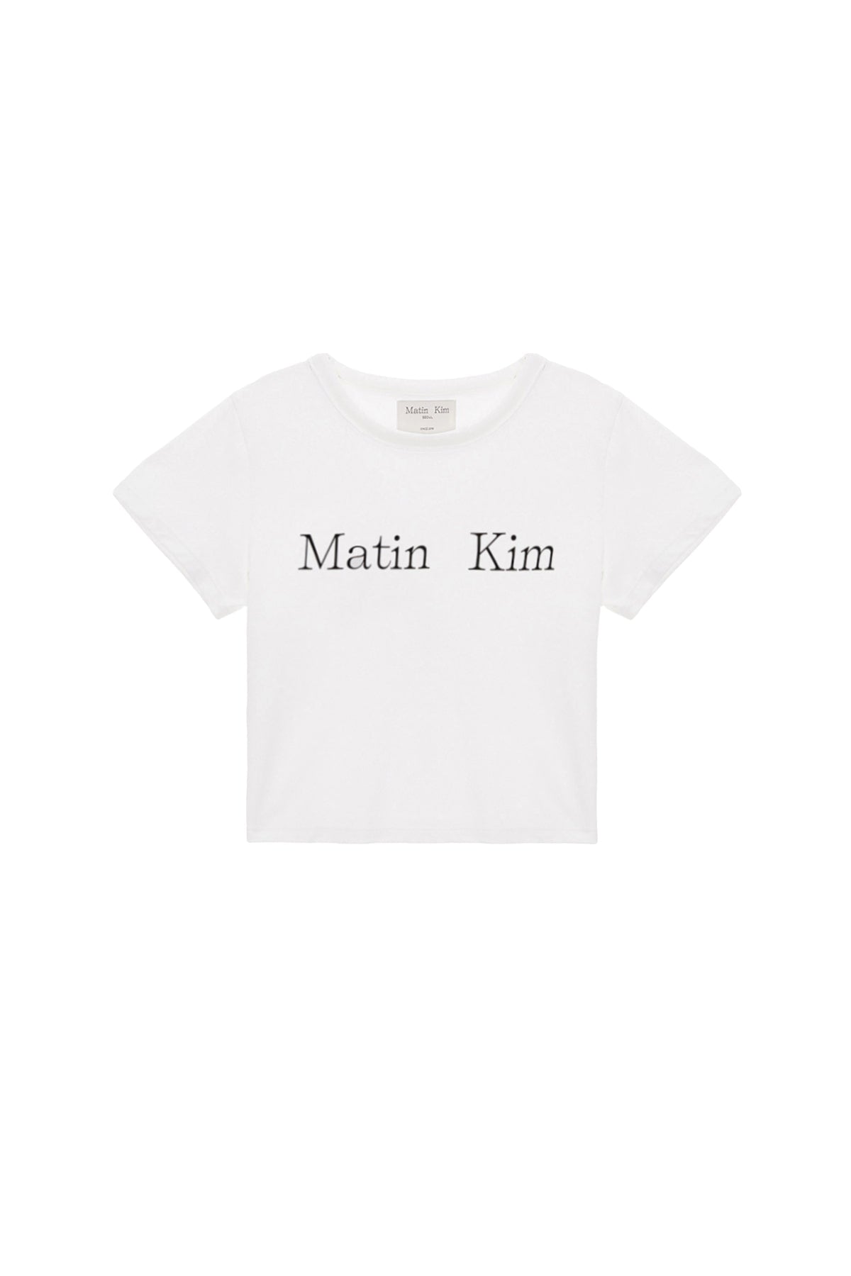 MATIN LOGO CROP TOP IN WHITE