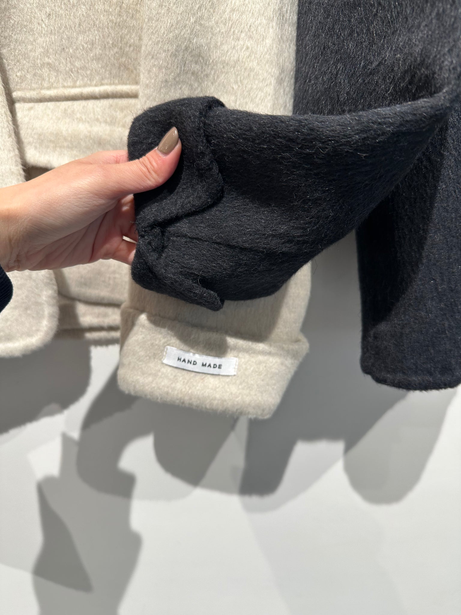 Short Hand Made Collar Wool Coat