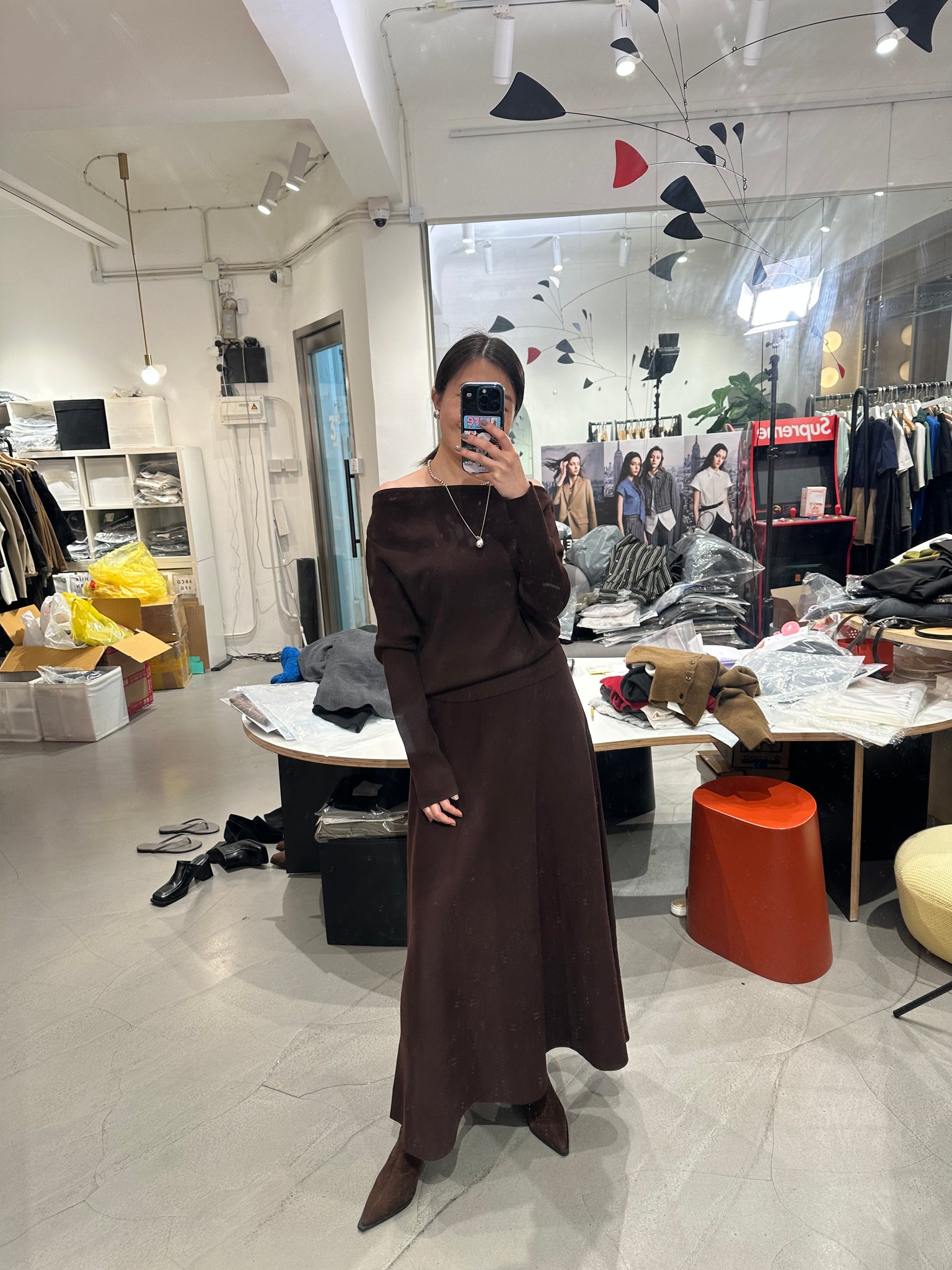 Deluxe Flare Knit Skirt