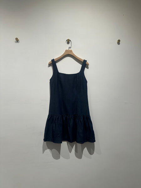 Flat Collar Denim Mini Dress