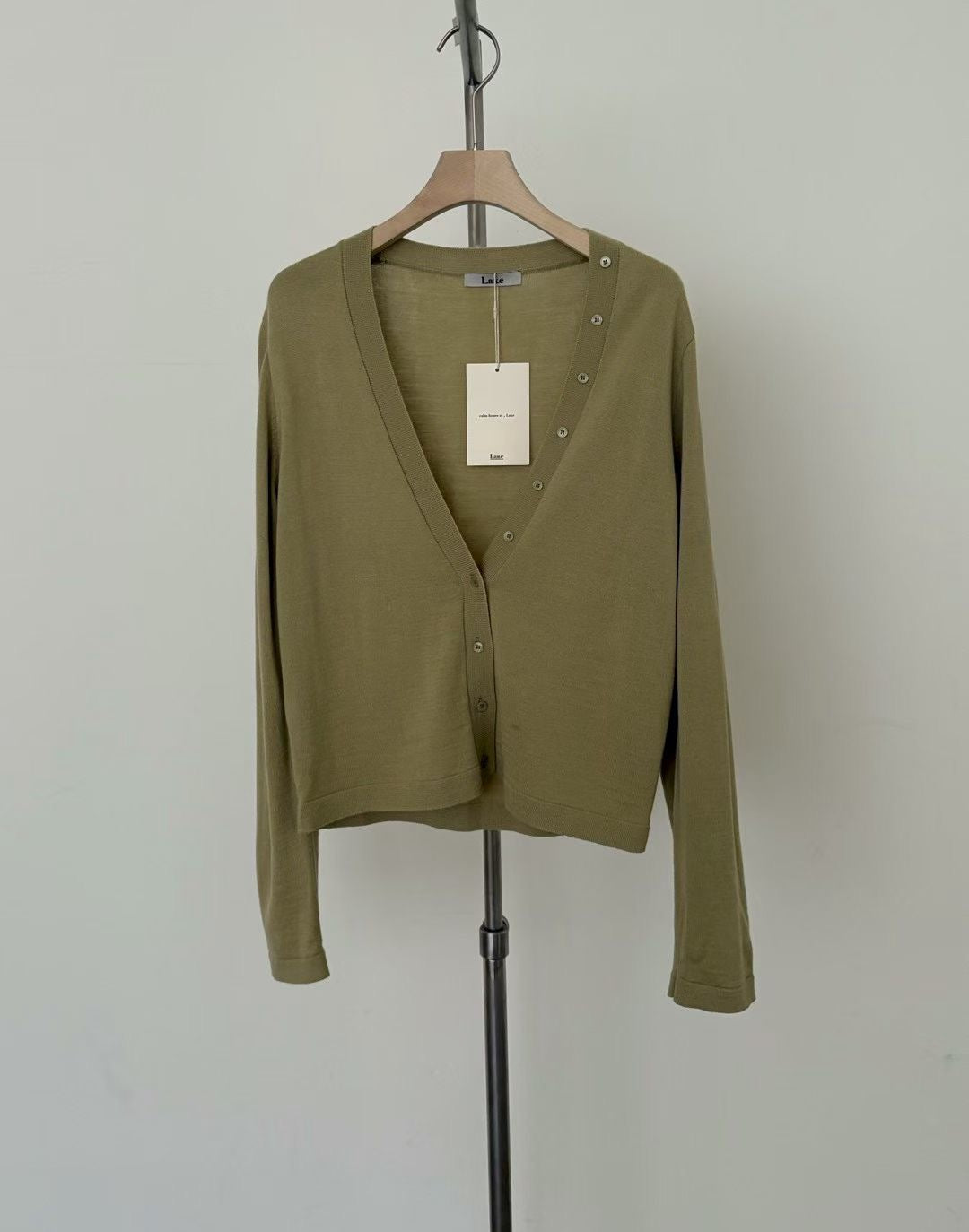 V Neck Button Knit Top