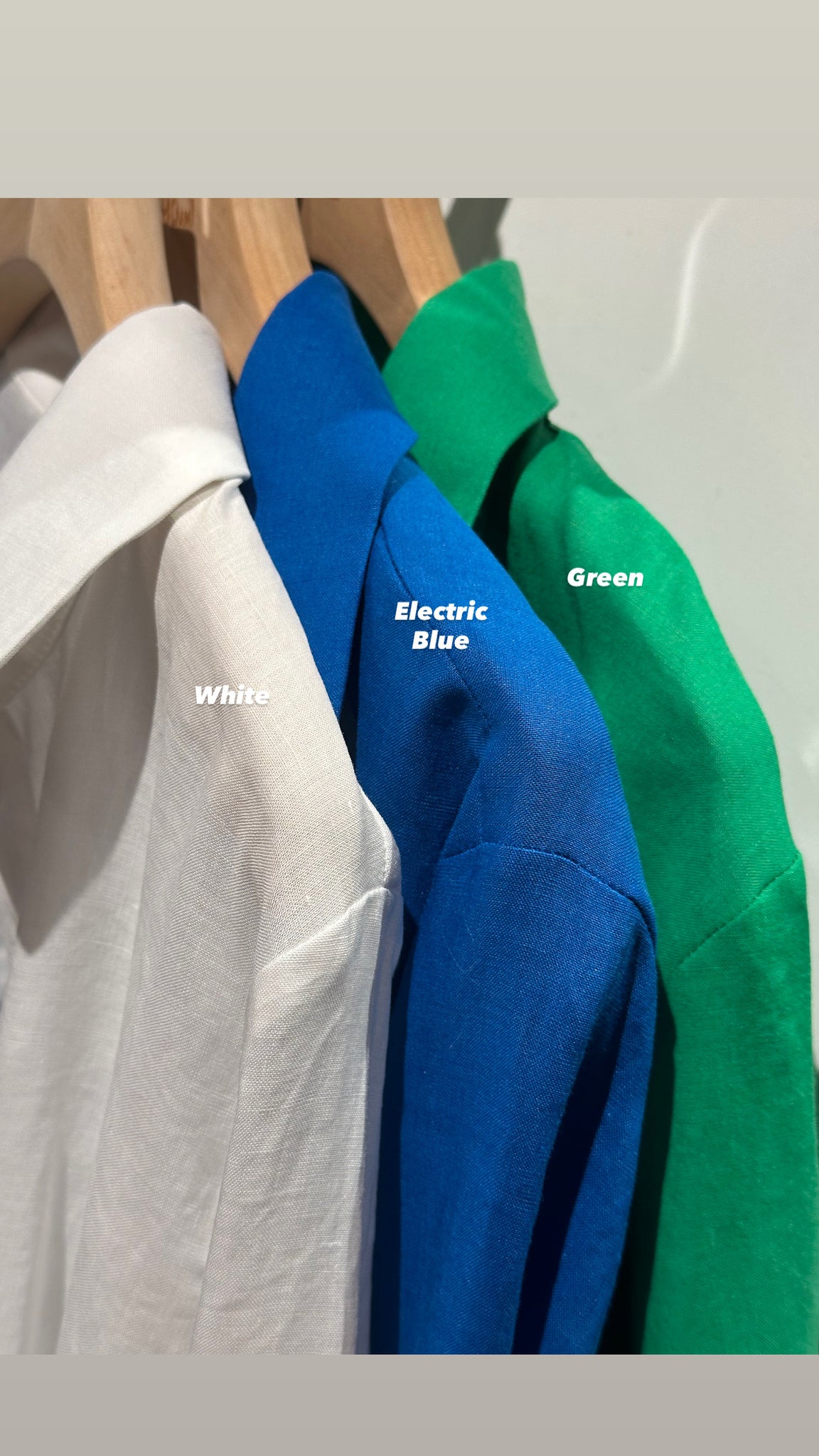 Colourful Linen Shirt  (28-30May 超抵價$398, 之後批發價$448)