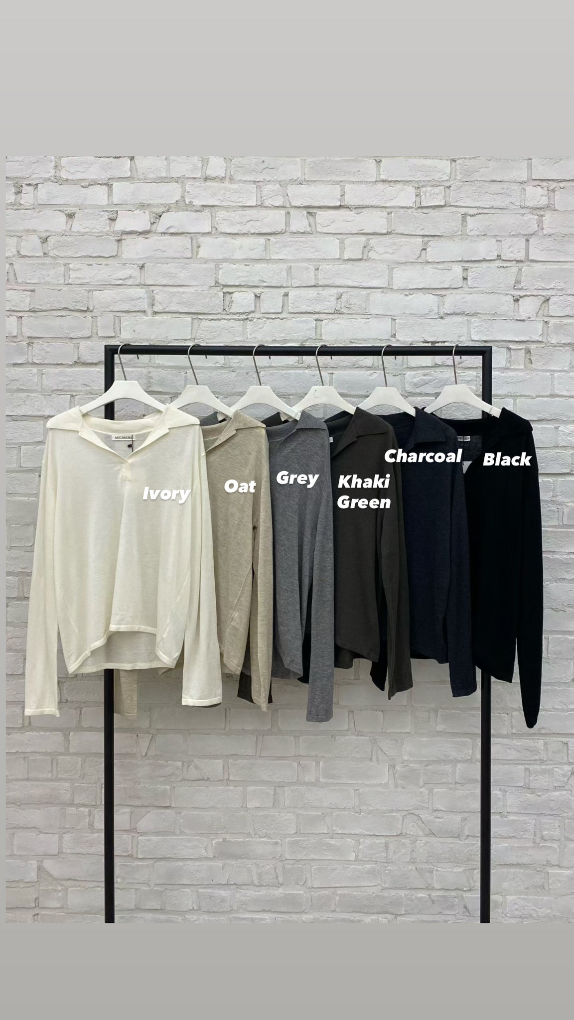 Premium Open Collar Knit Top  (15-17Oct超抵價$468, 之後批發價$498)