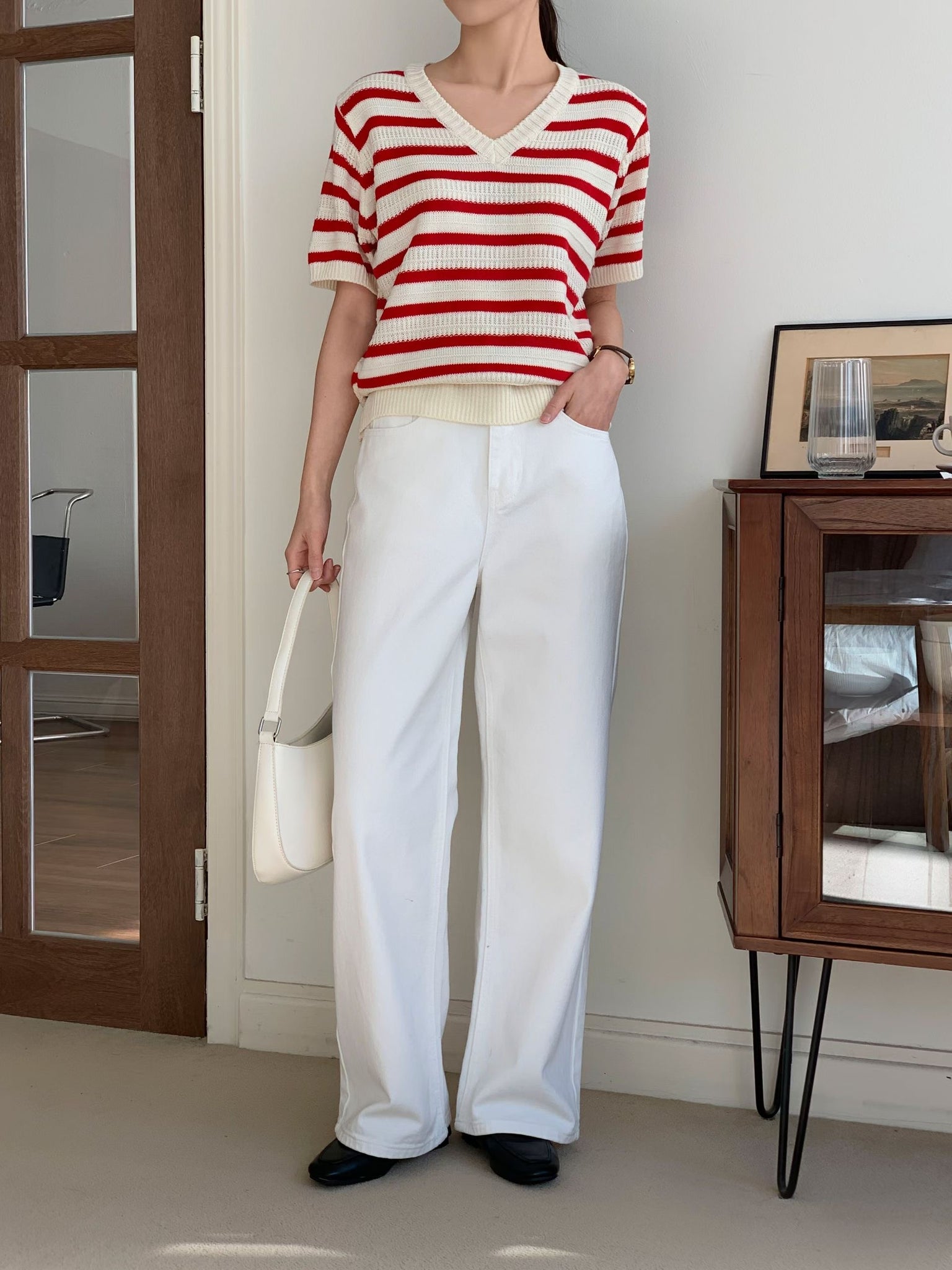 French Stripe Knit Top