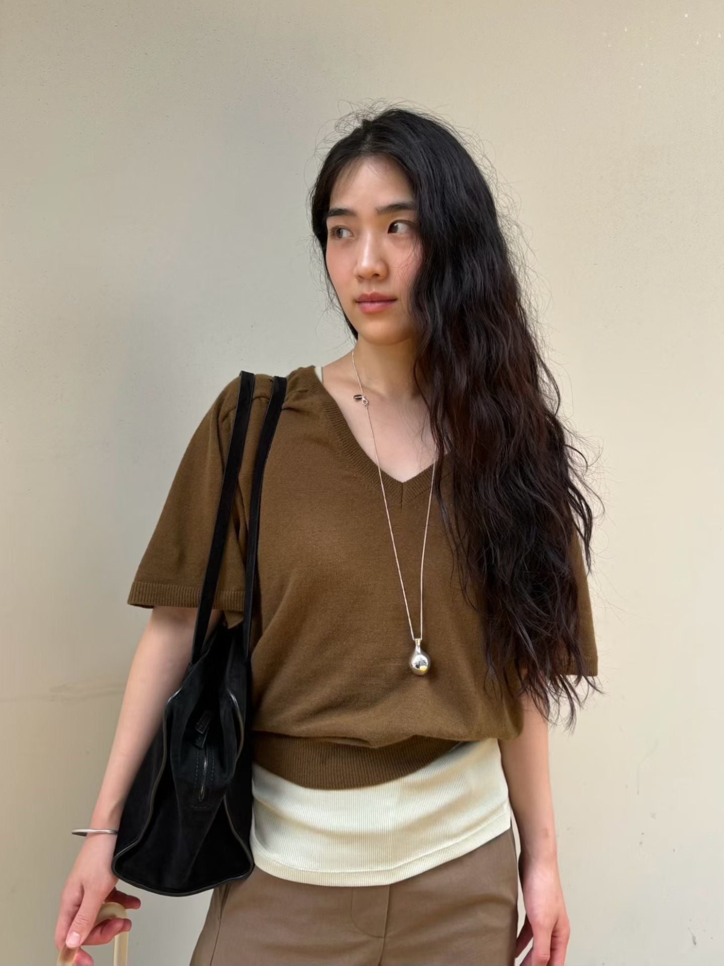 Premium V Neck Short Sleeve Knit Top (9-11Sep超抵價$428, 之後批發價$468)