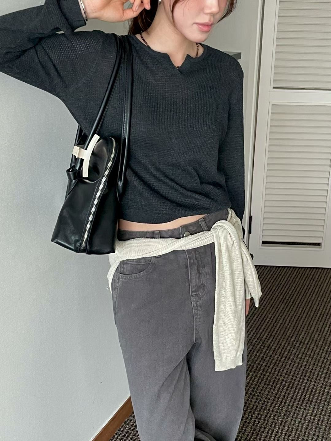 Waffle Open Collar Knit Top (10-12Sep超抵價$298, 之後批發價$328)