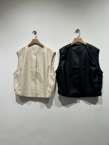 Faux Leather Vest