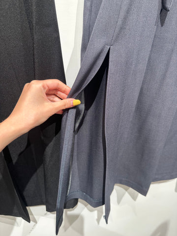 Box Pleated Side Slit Skirt