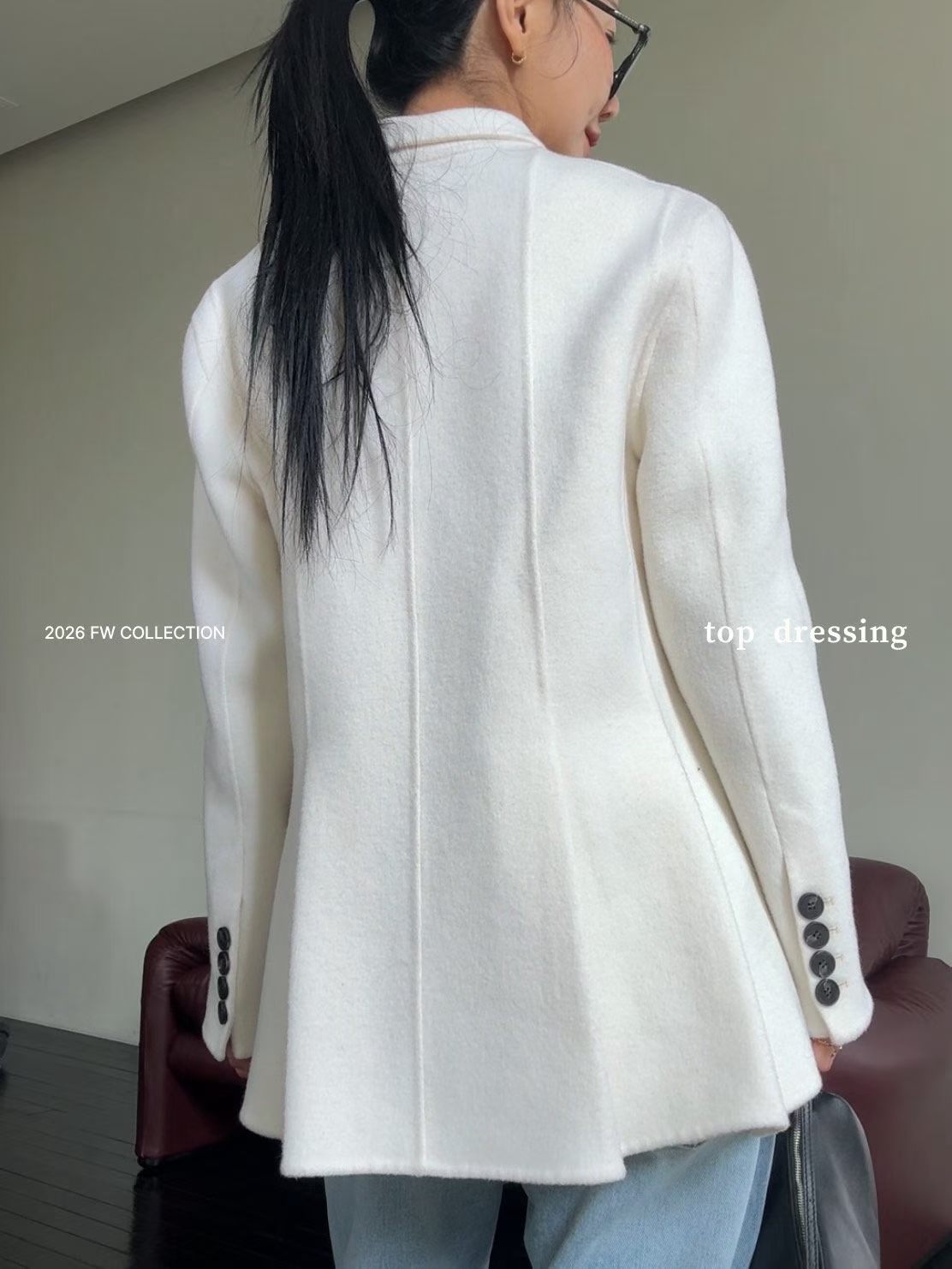 Deluxe Back Pleated Handmade Wool Coat (29-31Oct超抵價$1780, 之後批發價$1890)