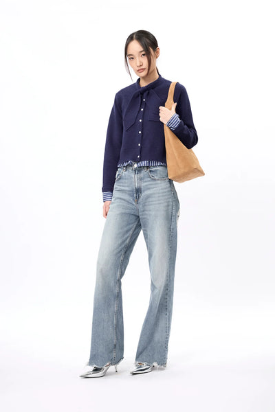 Self-Tie Flare Cardigan